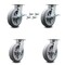 Service Caster 8 Inch Kingpinless Thermoplastic Rubber Wheel Caster Swivel Locks 2 Brakes, 4PK SCC-KP30S820-TPRRF-SLB-BSL-2-BSL-2 - alternate 1